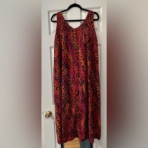 Beautiful batik midi XL tie-back